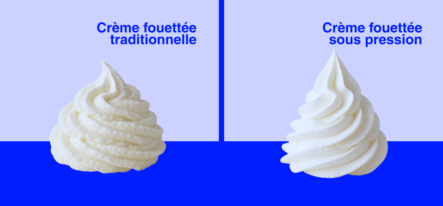 Crème fouettée traditionnelle vs crème fouettée sous pression