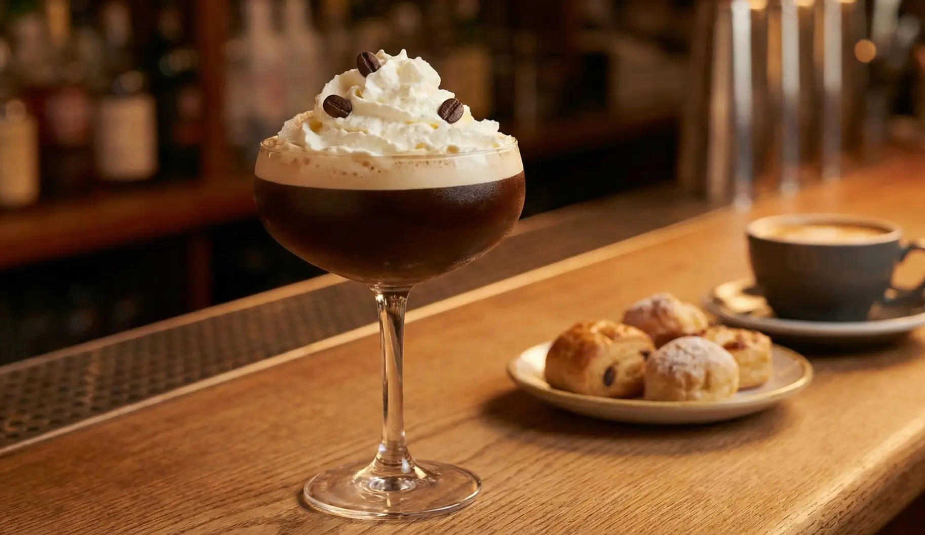 Espresso Martini with Whipped Cream