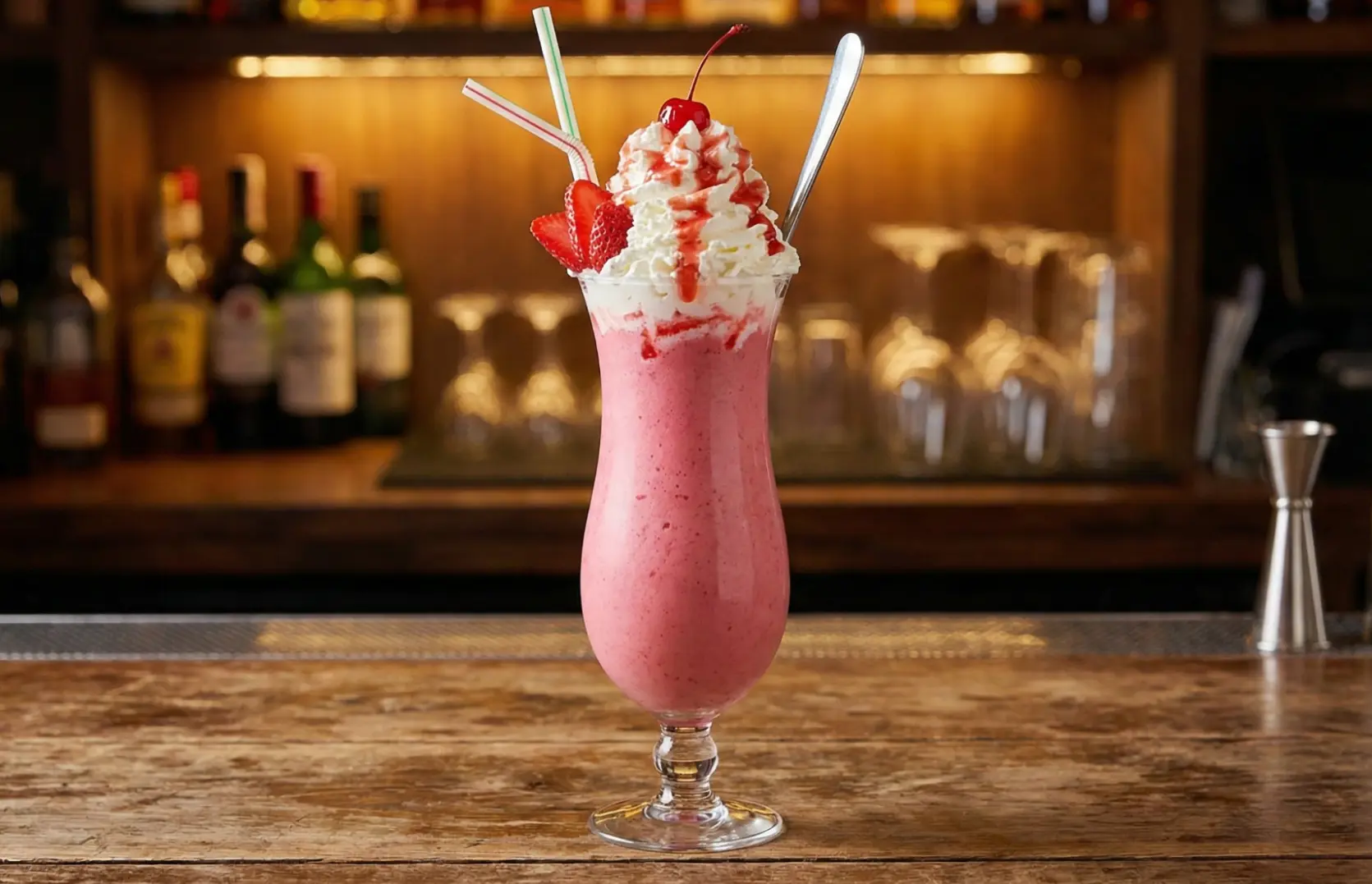 Strawberry Milkshake Cocktail